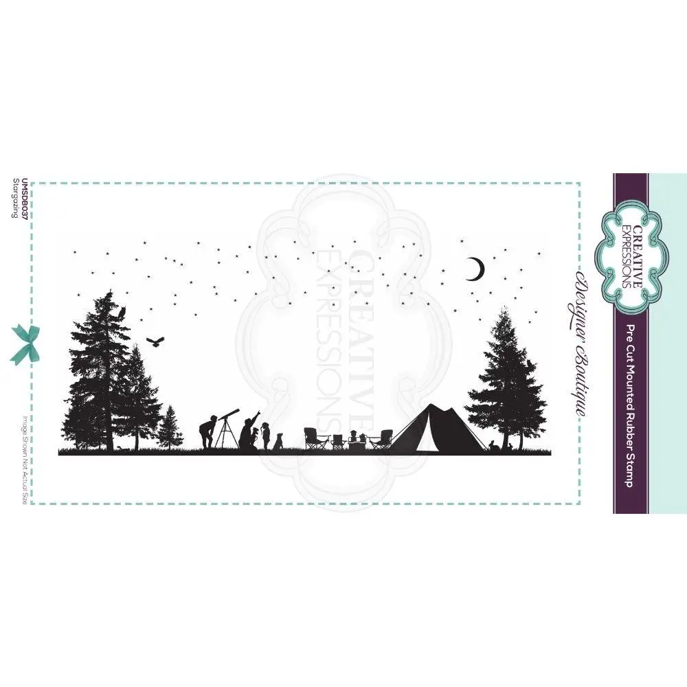 Designer Boutique Collection Stargazing Dl Pre Cut Rubber Stamp 1
