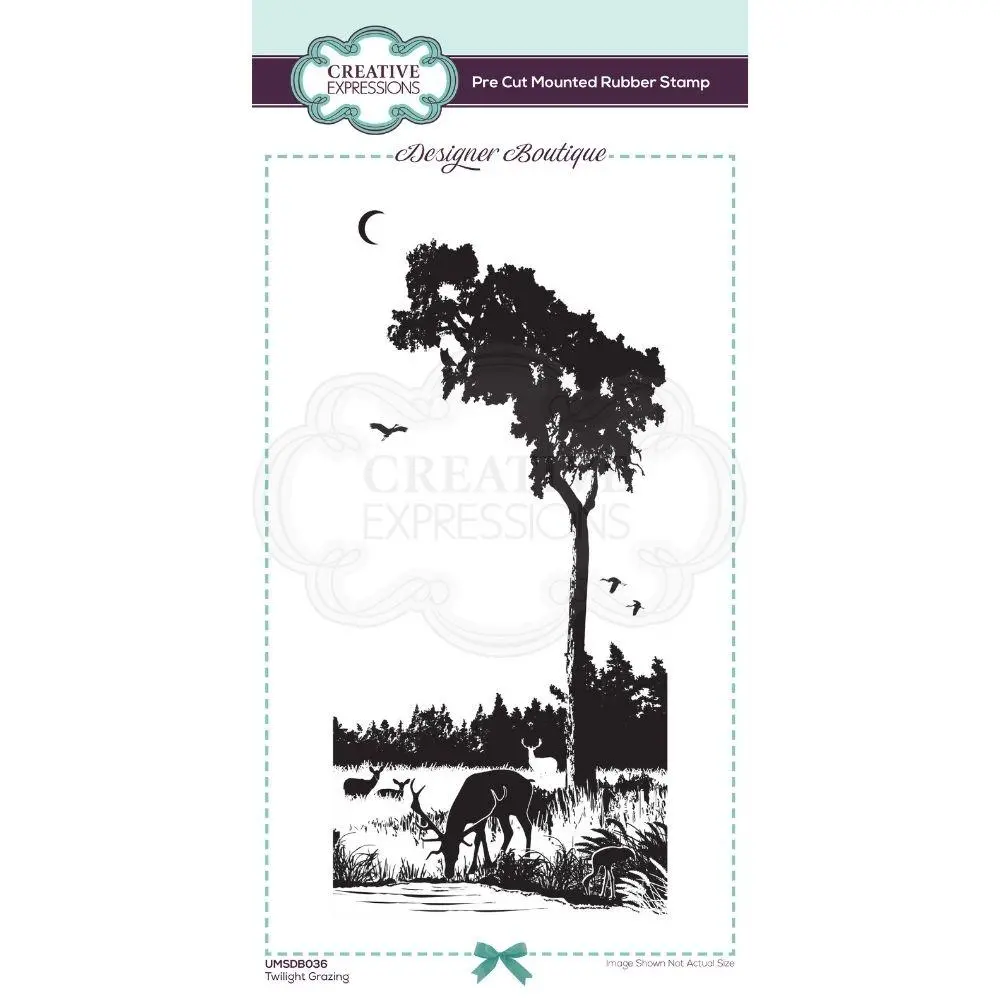 Designer Boutique Collection Twilight Grazing Dl Pre Cut Rubber Stamp 1