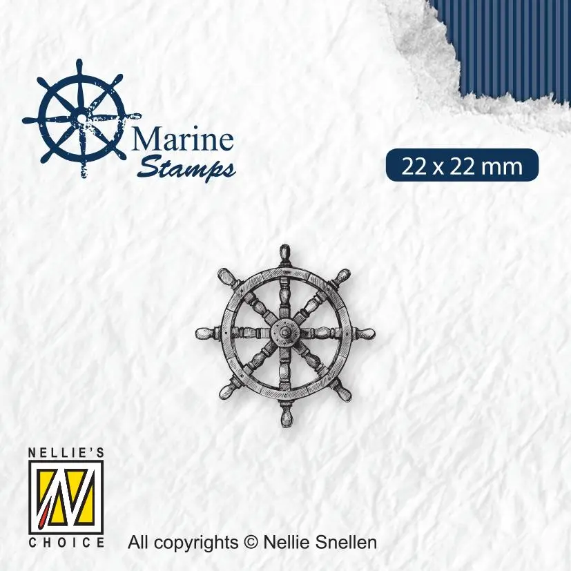 Nellie's Choice Clear Stamp Maritime Rudder 1