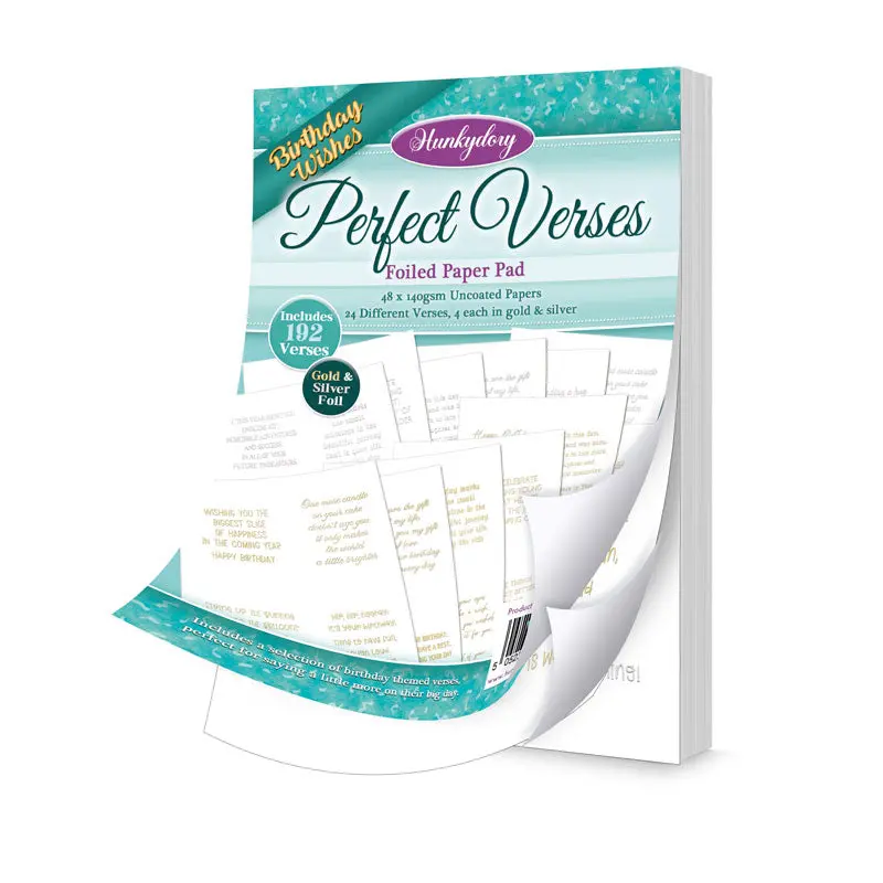 Perfect Verses Foiled Paper Pad - Birthday Wishes 1