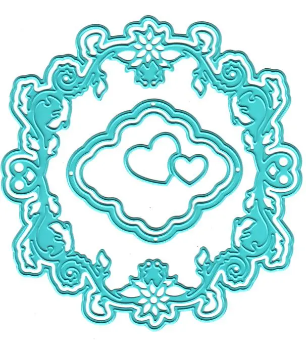 Vintasia Dies - Round Frame With Hearts 1