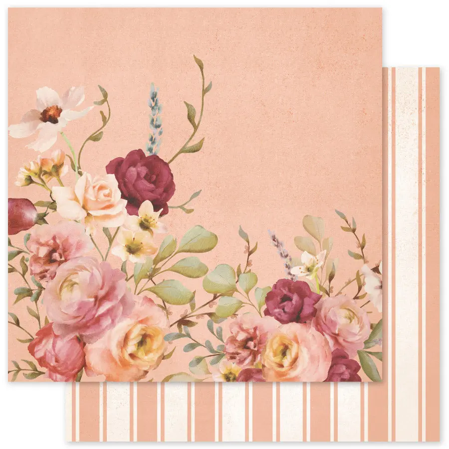 Vintage Rose Basics F 12 X 12 Paper (12 Pc Bulk Pack) 33639 1