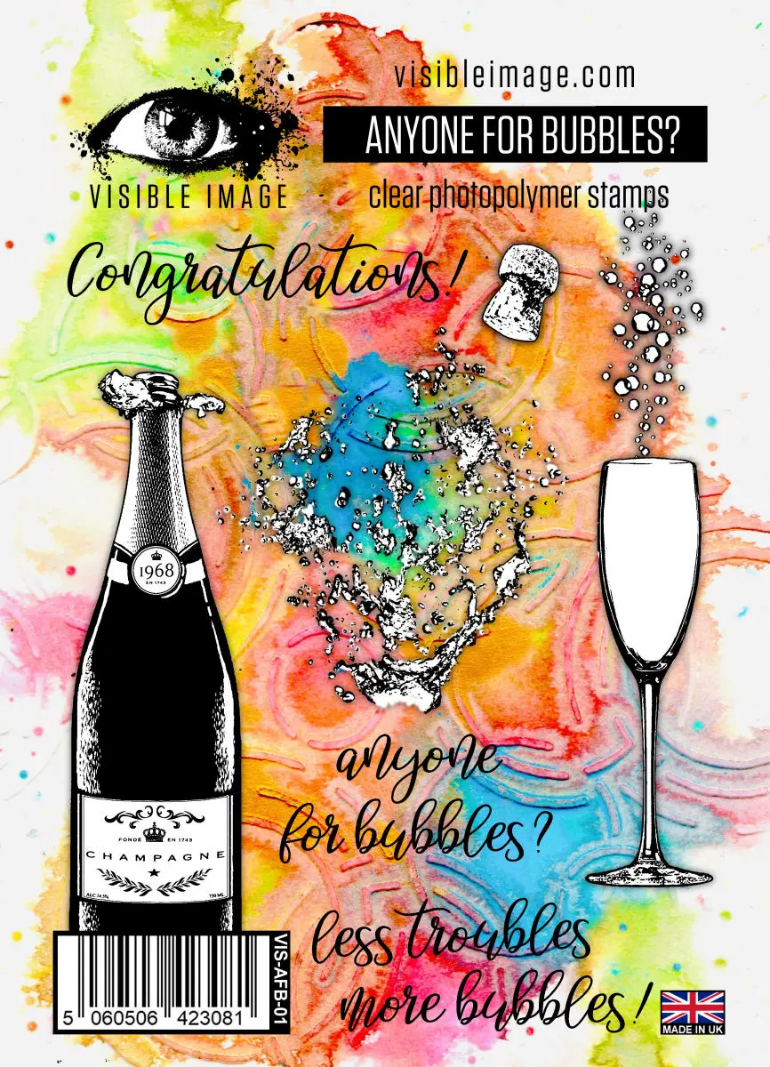 Visible Image Anyone For Bubbles - A6 Stamp Set 1