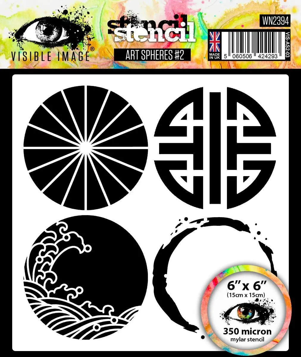 Visible Image Art Spheres #2 Stencil - 6 X 6 1