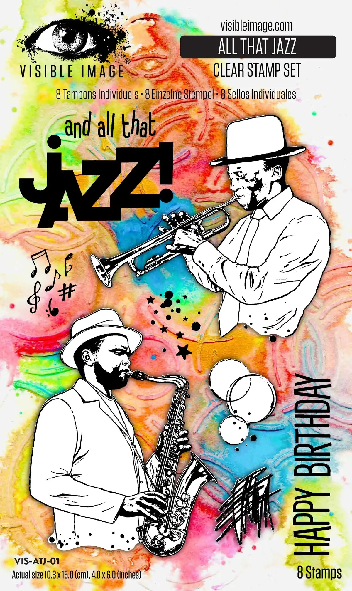 Visible Image All That Jazz 4 In X 6 In Stamp Set 1