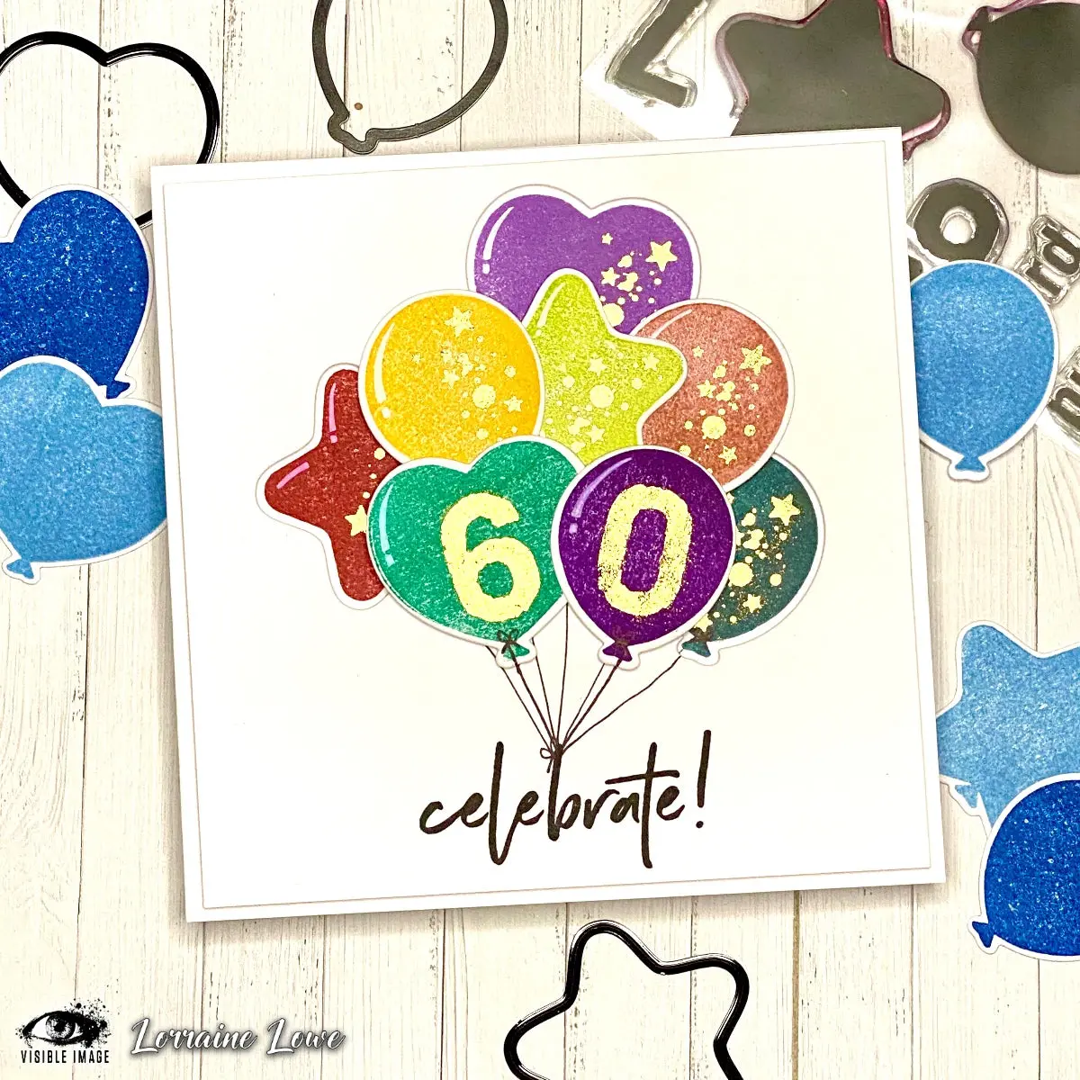 Visible Image Birthday Balloons - A6 Stamp Set 2