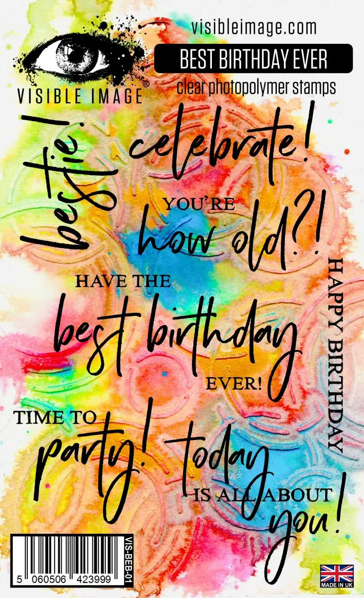 Visible Image Best Birthday Ever - A6 Stamp Set 1