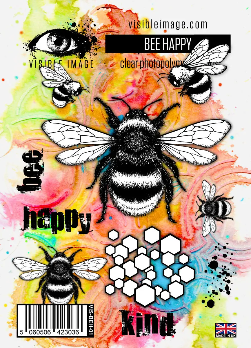 Visible Image Bee Happy - A6 Stamp Set 1