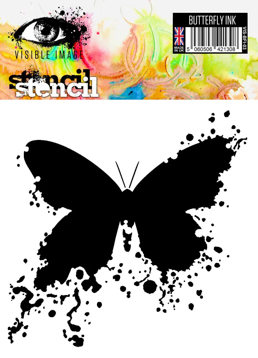 Visible Image Butterfly Ink Stencil - 6 X 6 1