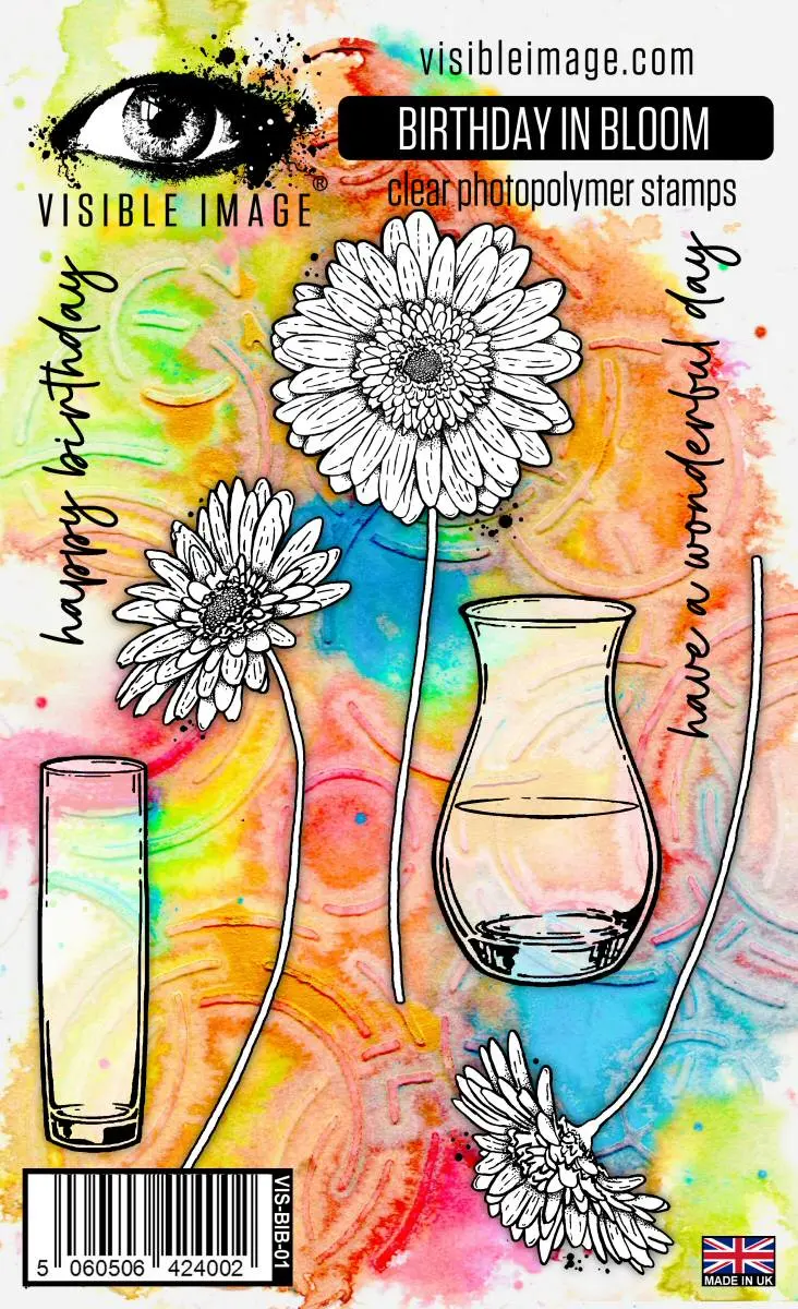Visible Image Birthday In Bloom - A6 Stamp Set 1