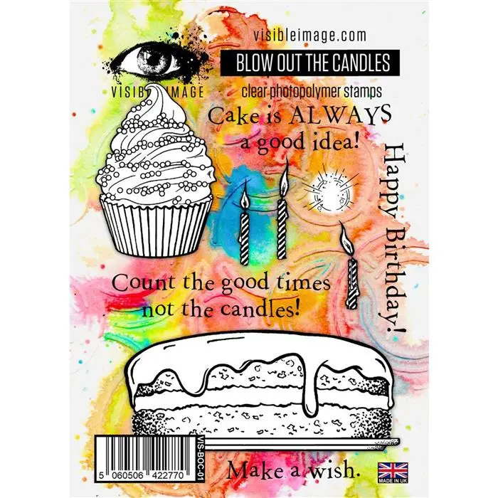 Visible Image Blow Out The Candles - A6 Stamp Set 1