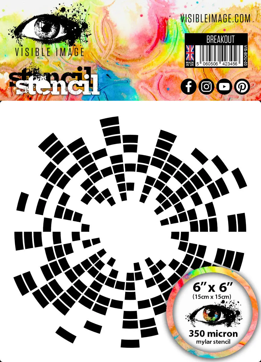 Visible Image Breakout Stencil - 6 X 6 1