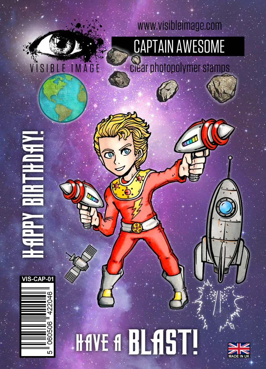 Visible Image Captain Awesome - A6 Stamp Set 1