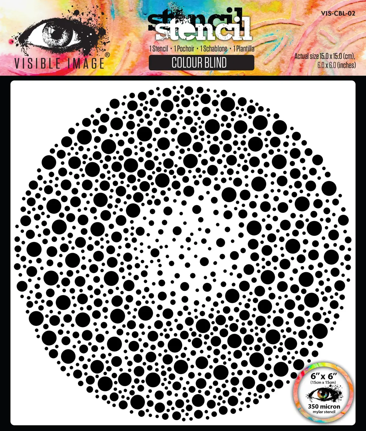 Visible Image Colour Blind 6In X 6In Stencil 1
