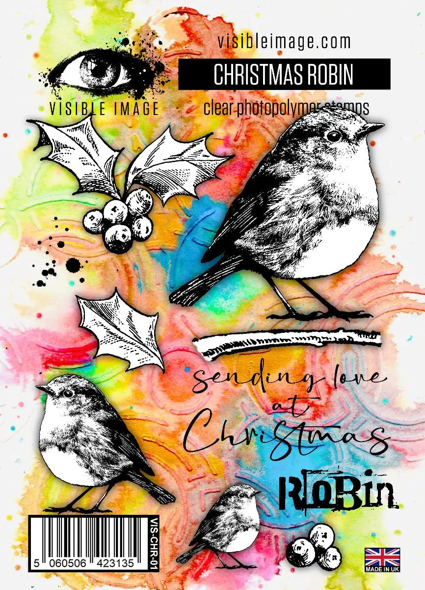 Visible Image Christmas Robin - A6 Stamp Set 1