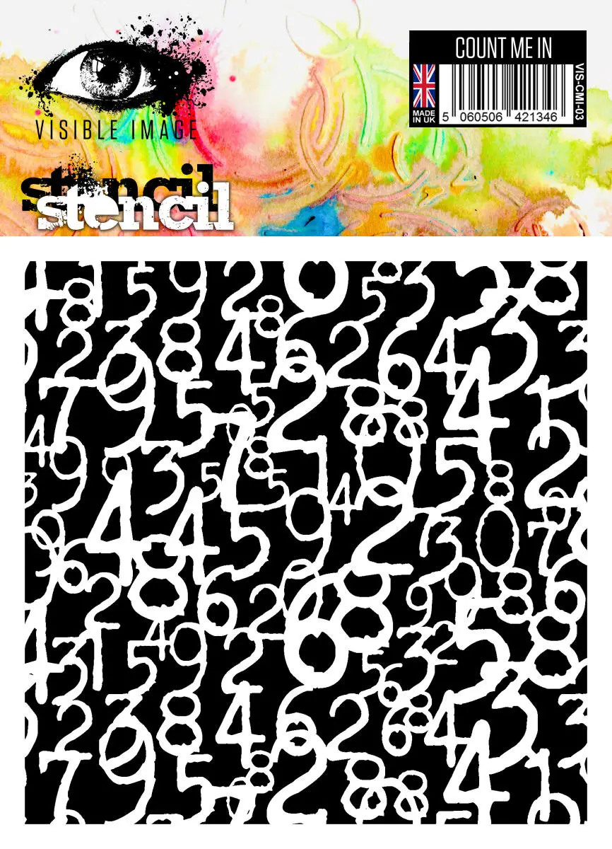 Visible Image Count Me In Stencil - 6 X 6 1