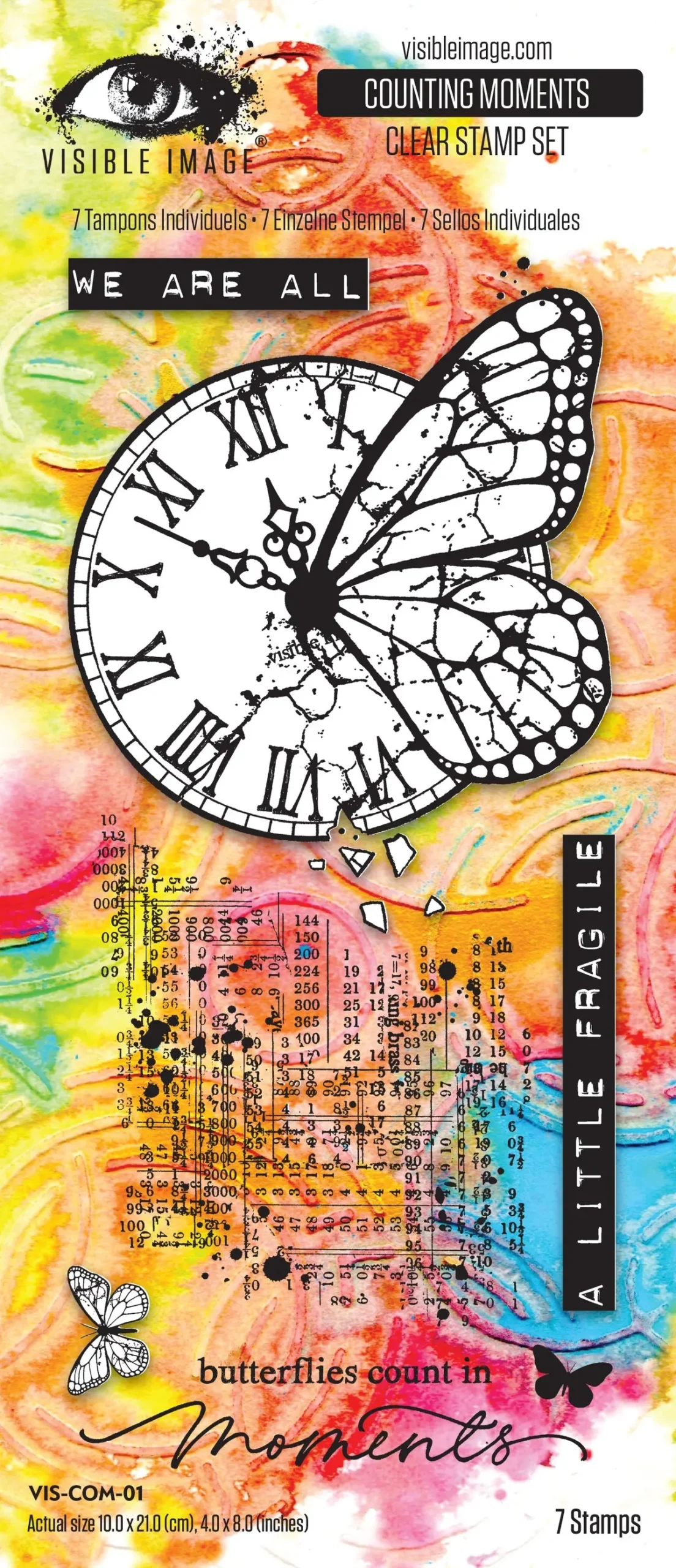Visible Image Counting Moments 4In X 8In Stamp Set 1