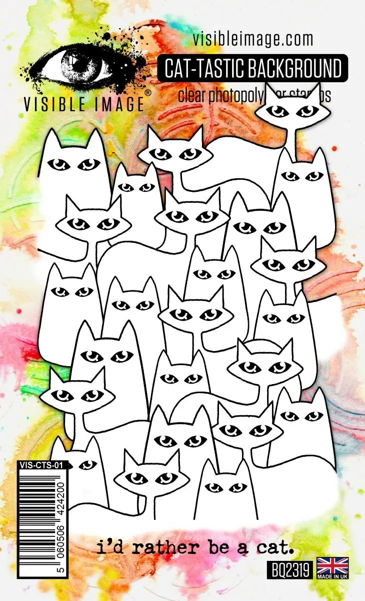 Visible Image Cat-Tastic Background - A6 Stamp Set 1