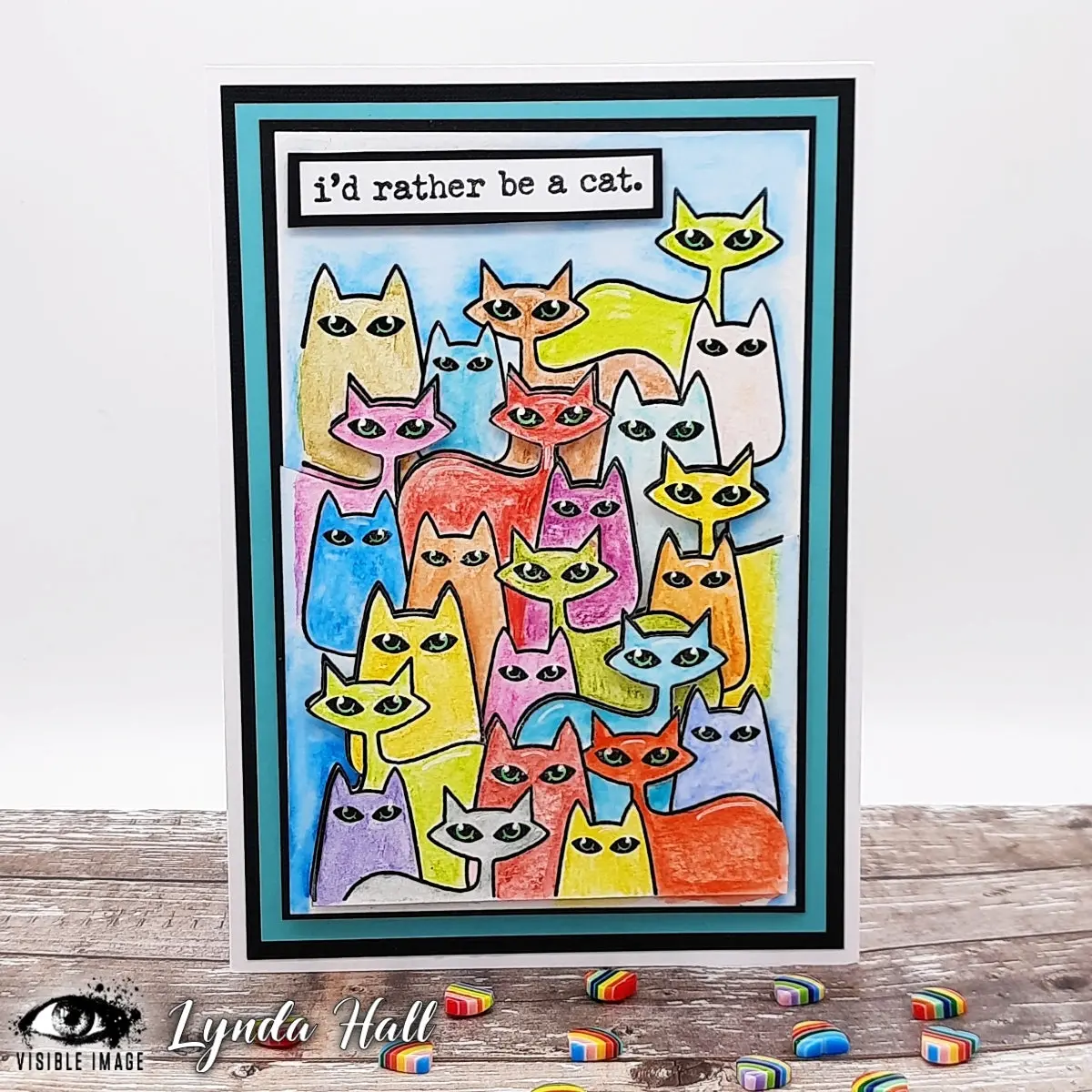 Visible Image Cat-Tastic Background - A6 Stamp Set 2