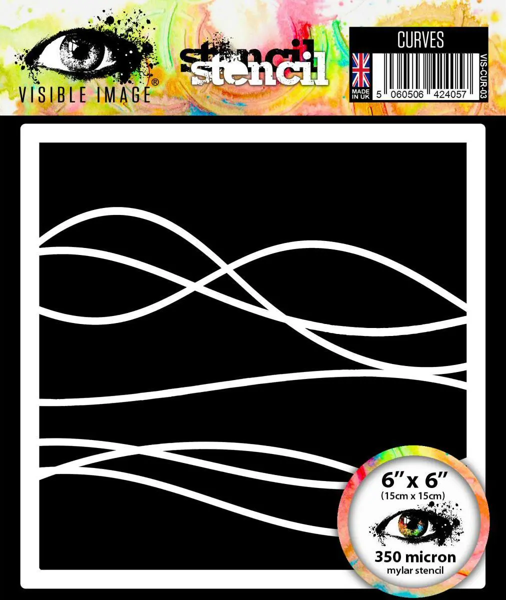 Visible Image Curves Stencil - 6 X 6 1