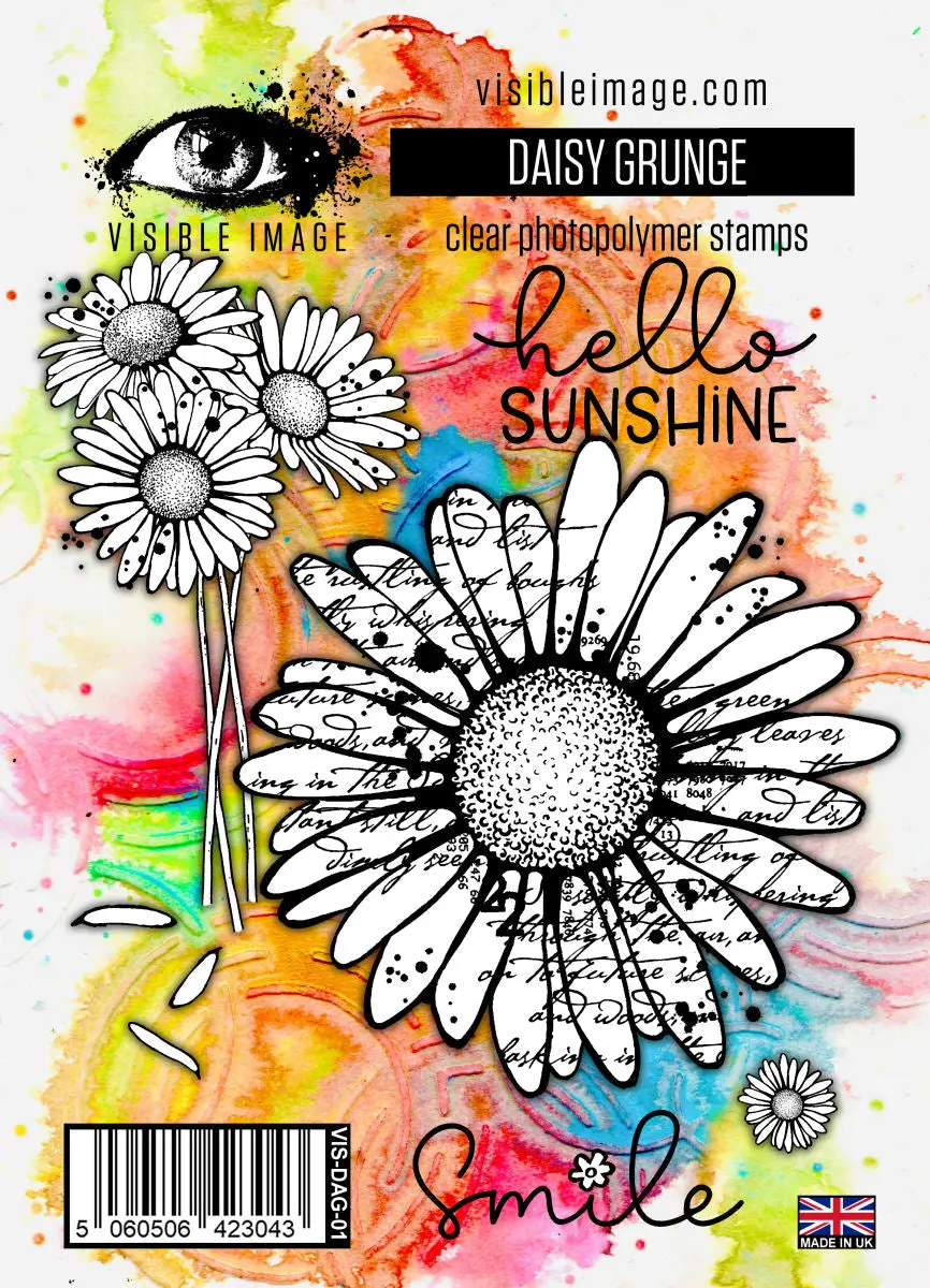 Visible Image Daisy Grunge - A6 Stamp Set 1