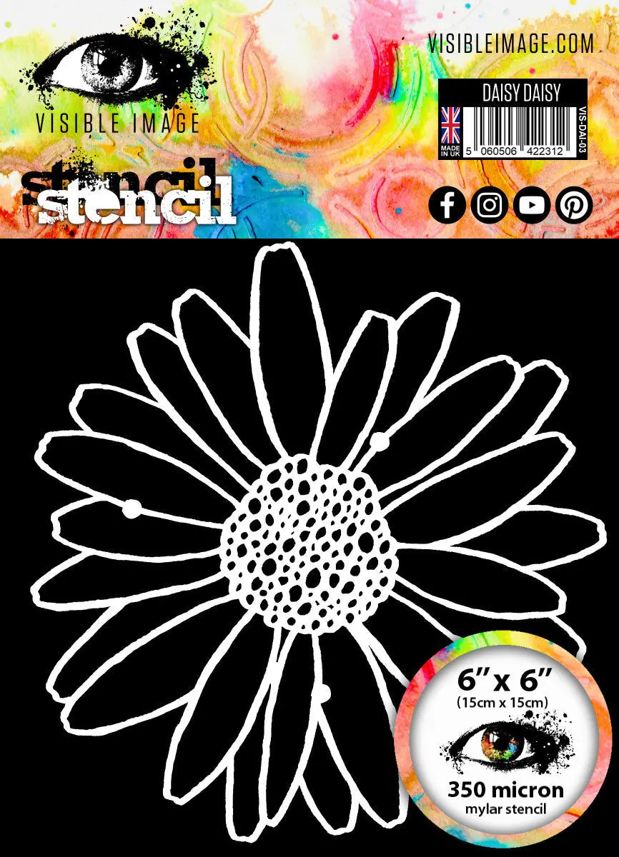 Visible Image Daisy Daisy Stencil - 6 X 6 1