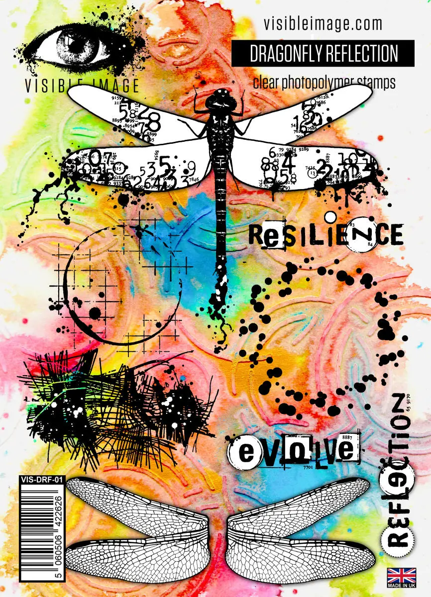 Visible Image Dragonfly Reflection - A5 Stamp Set 1