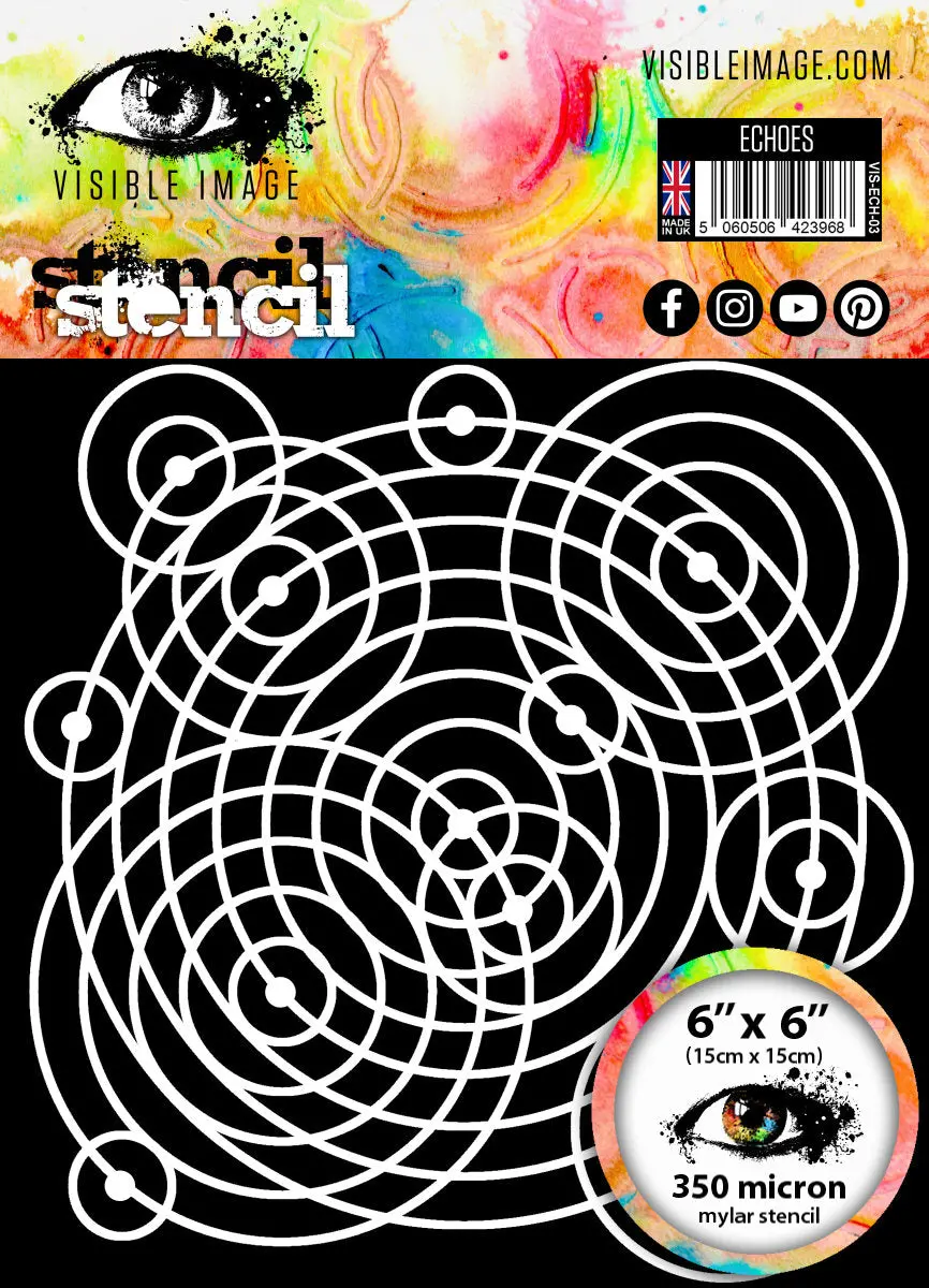 Visible Image Echoes Stencil - 6 X 6 1
