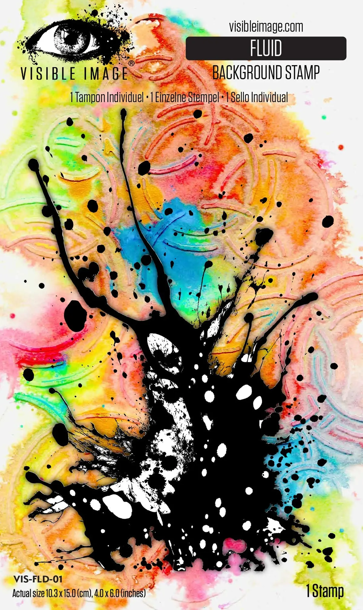 Visible Image Fluid Background 4 In X 6 In Stamp Set 1