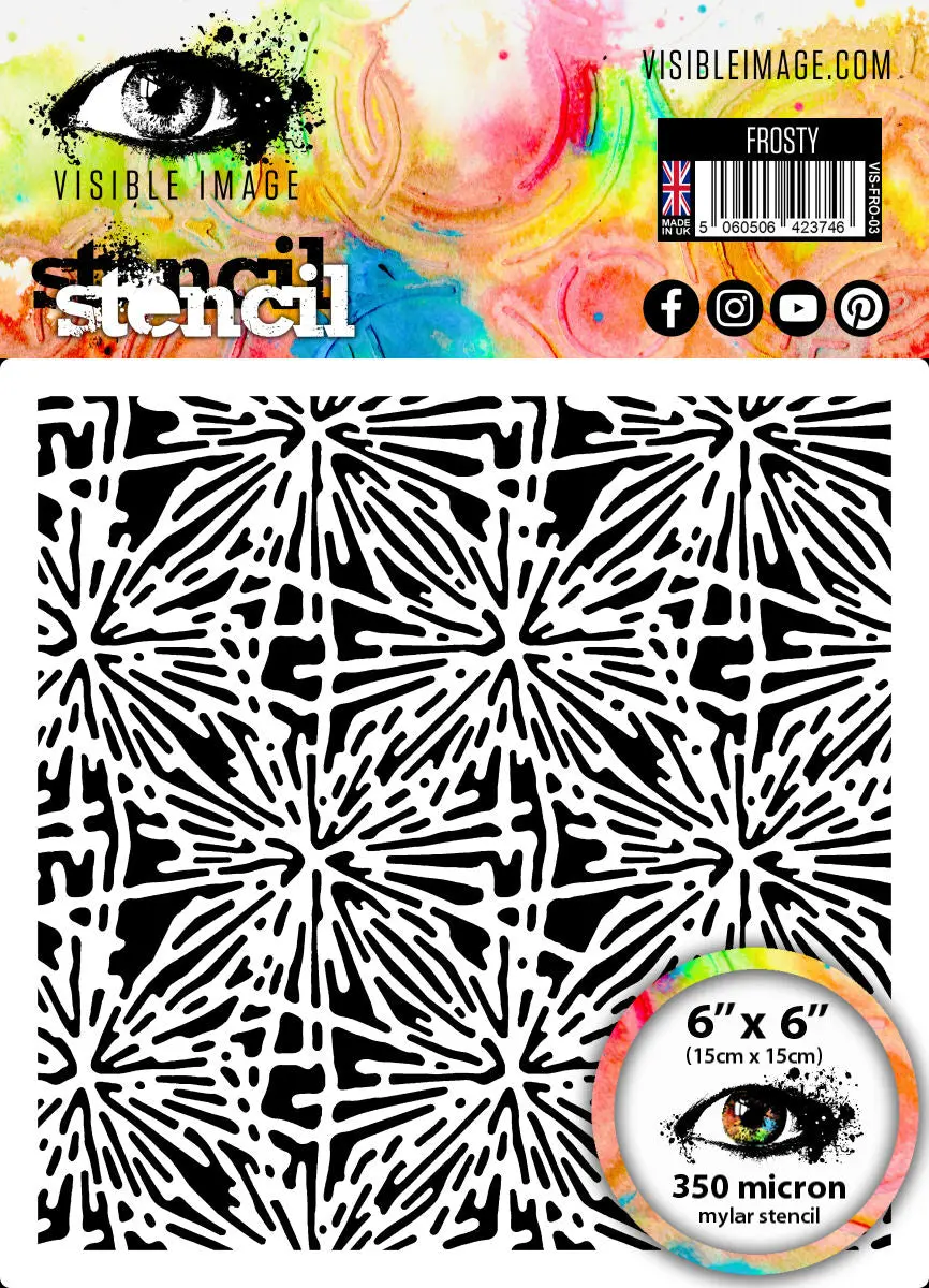Visible Image Frosty Stencil - 6 X 6 1
