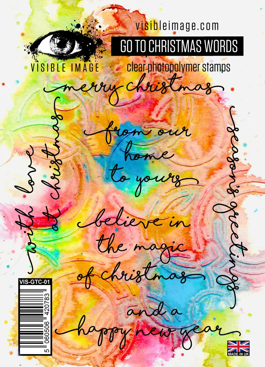 Visible Image Go To Christmas Words - A6 Stamp Set 1