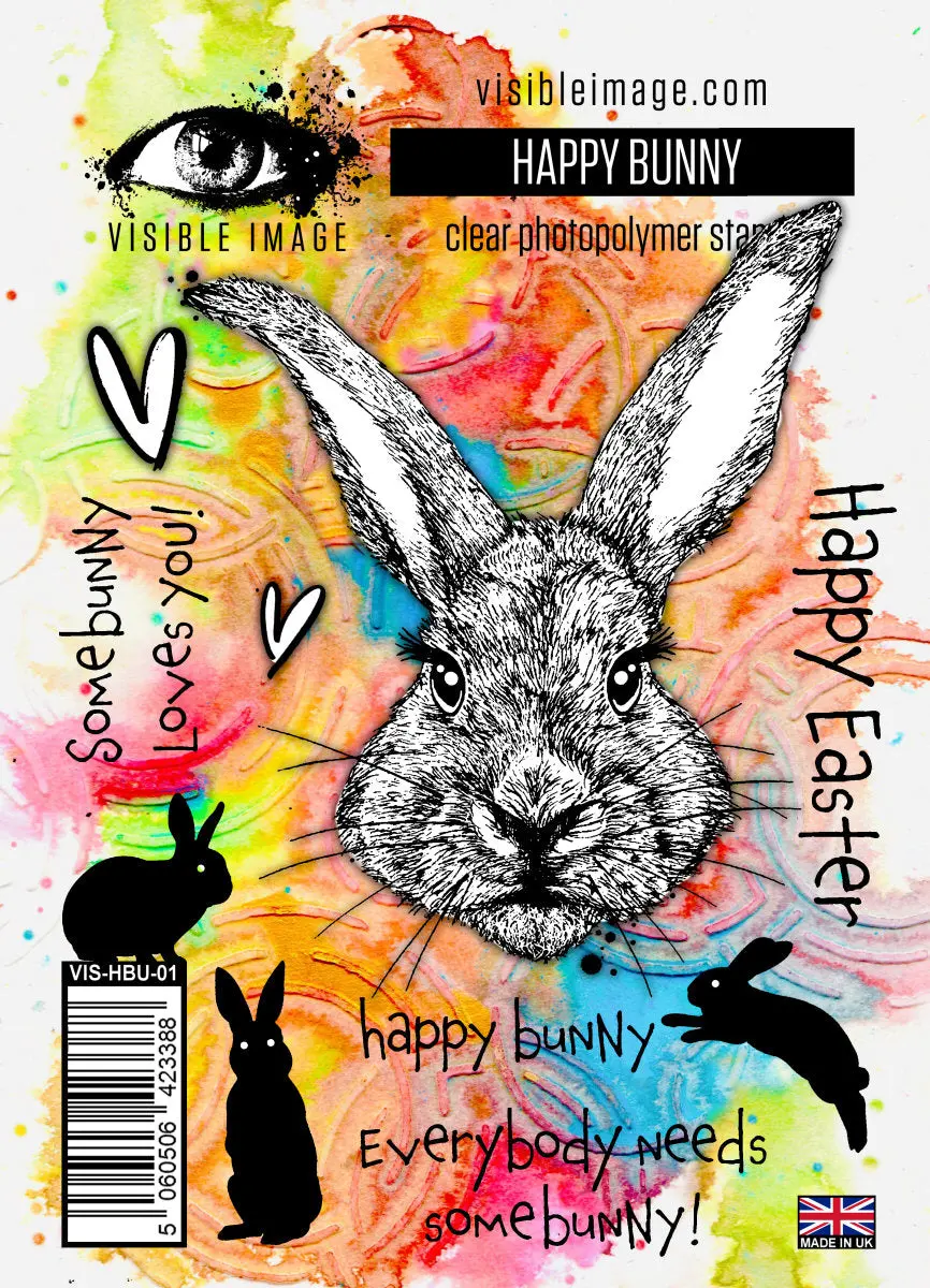 Visible Image Happy Bunny - A6 Stamp Set 1