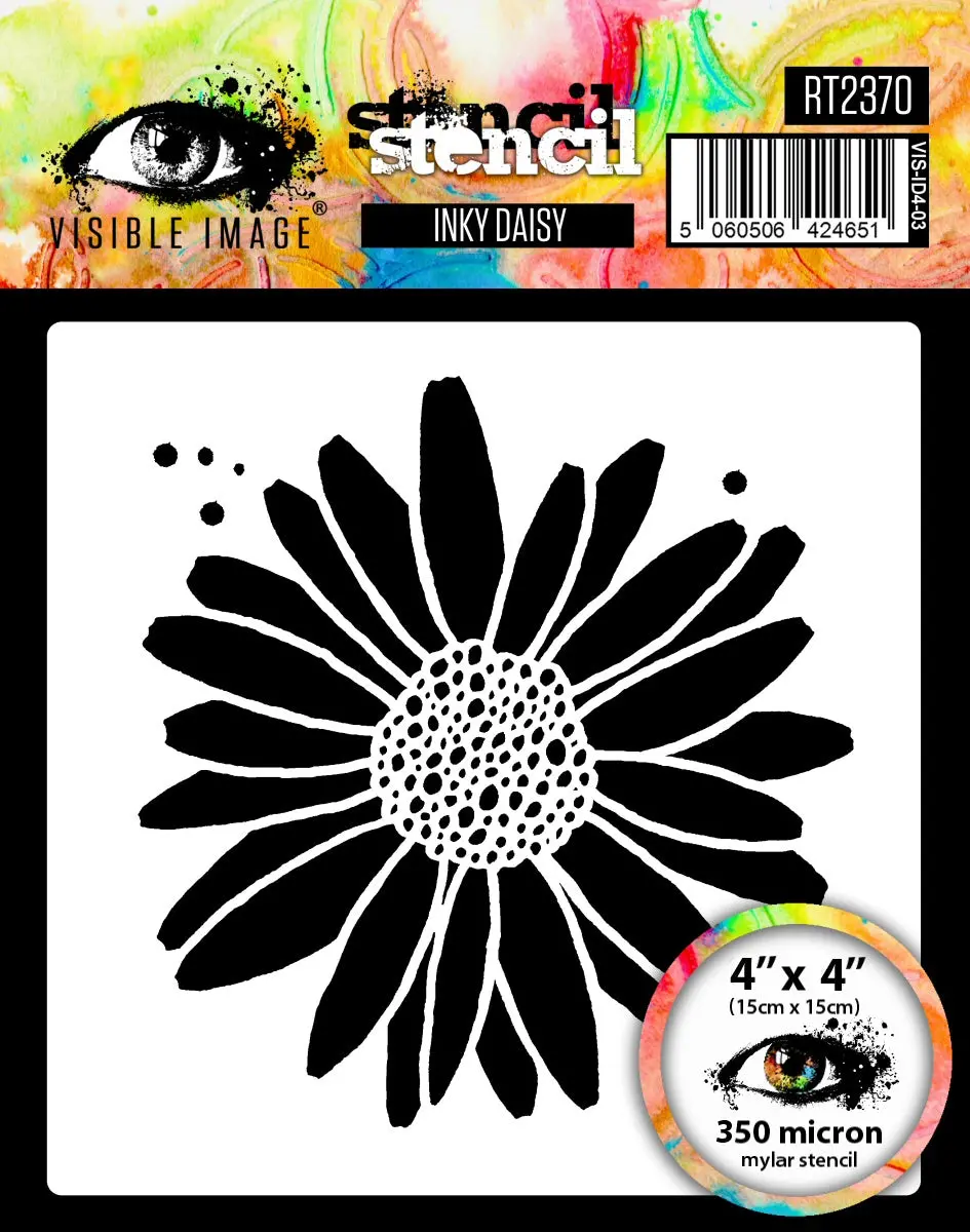 Visible Image Inky Daisy Stencil - 4 X 4 1