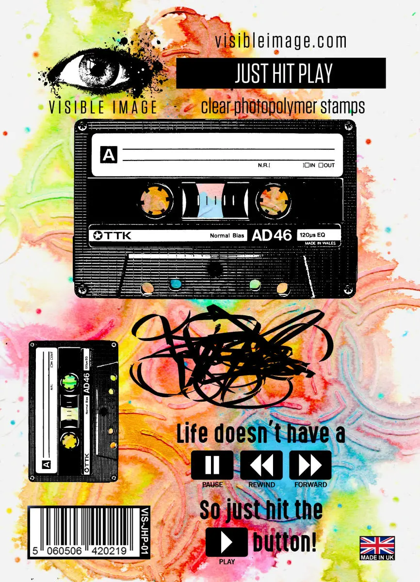 Visible Image Just Hit Play - A6 Stamp Set 1