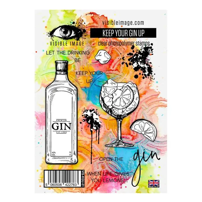 Visible Image Keep Your Gin Up - A6  Stamp Set 1