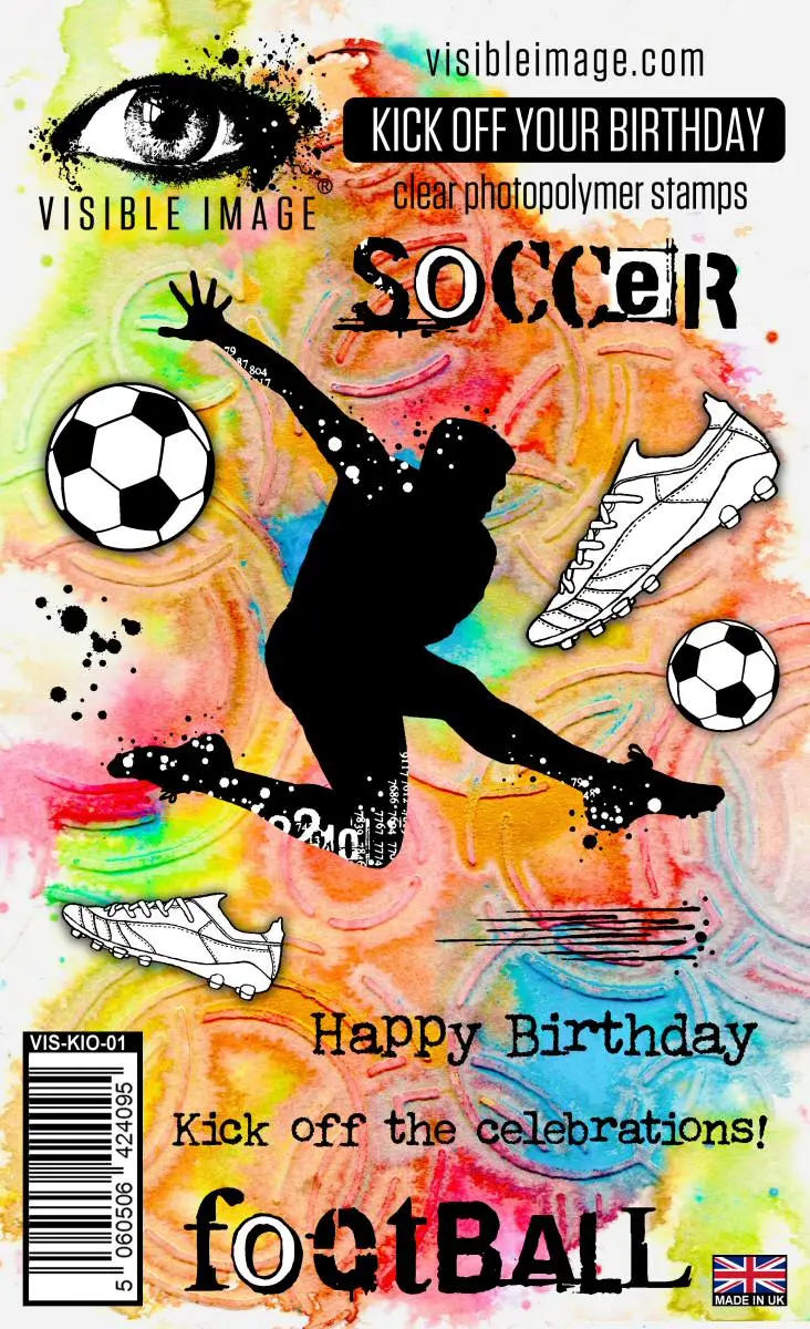 Visible Image Kick Off Your Birthday - A6 Stamp Set 1