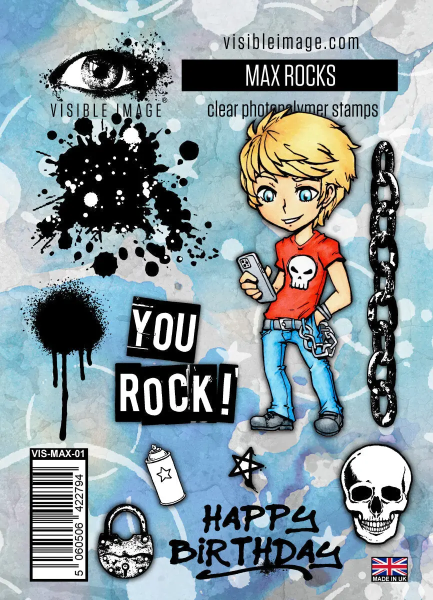Visible Image Max Rocks - A6 Stamp Set 1