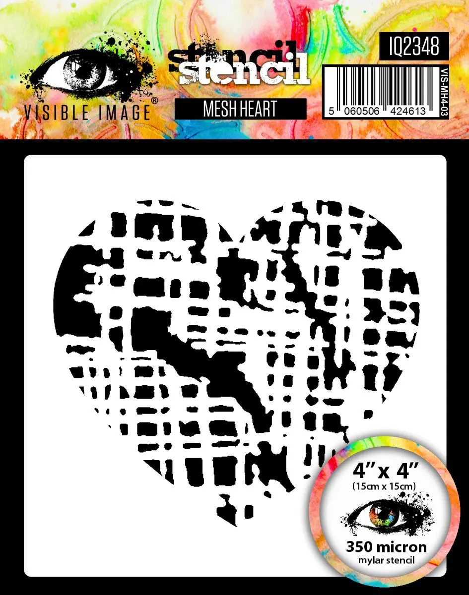 Visible Image Mesh Heart Stencil - 4 X 4 1