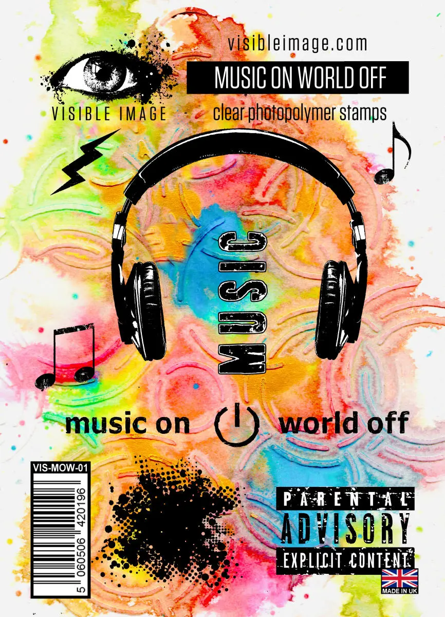 Visible Image Music On World Off - A6 Stamp Set 1
