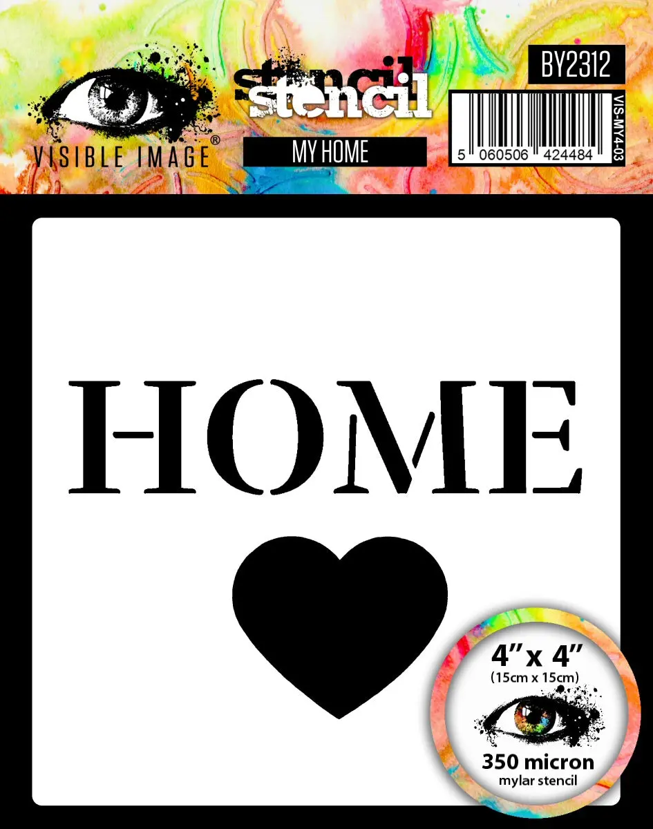 Visible Image My Home Stencil - 4 X 4 1