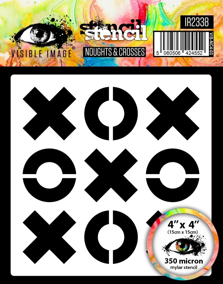 Visible Image Noughts & Crosses Stencil - 4 X 4 1