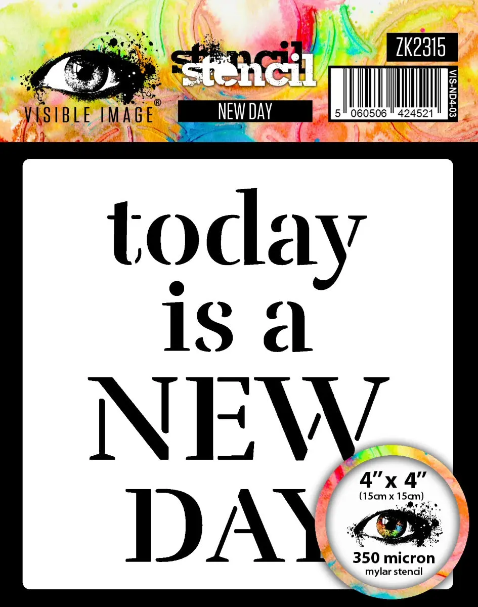 Visible Image New Day Stencil - 4 X 4 1