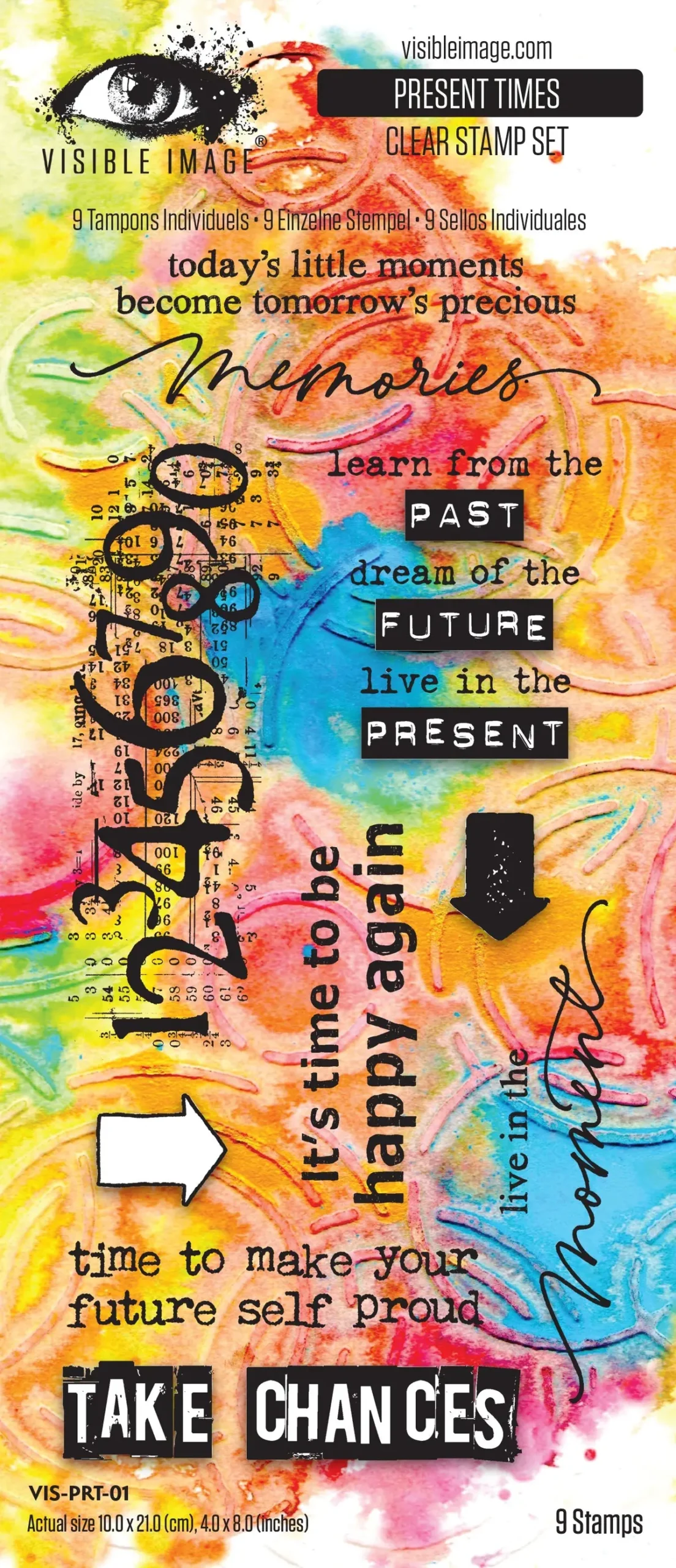 Visible Image Present Times 4In X 8In Stamp Set 1