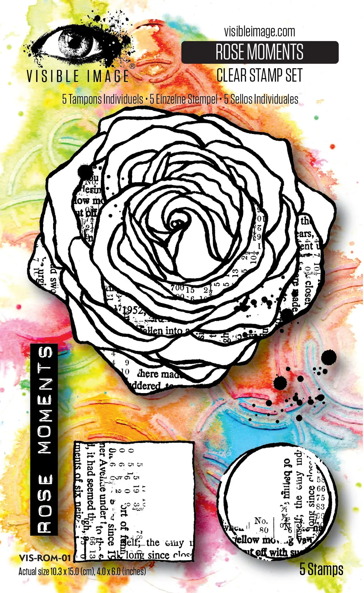 Visible Image Rose Moments 4In X 6In Stamp Set 1