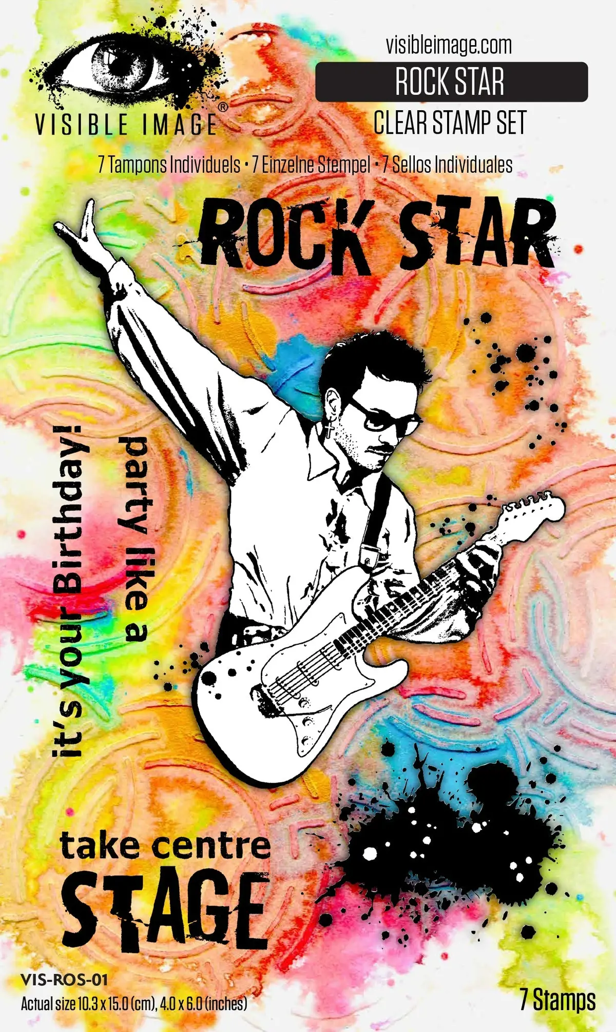 Visible Image Rock Star 4 In X 6 In Stamp Set 1