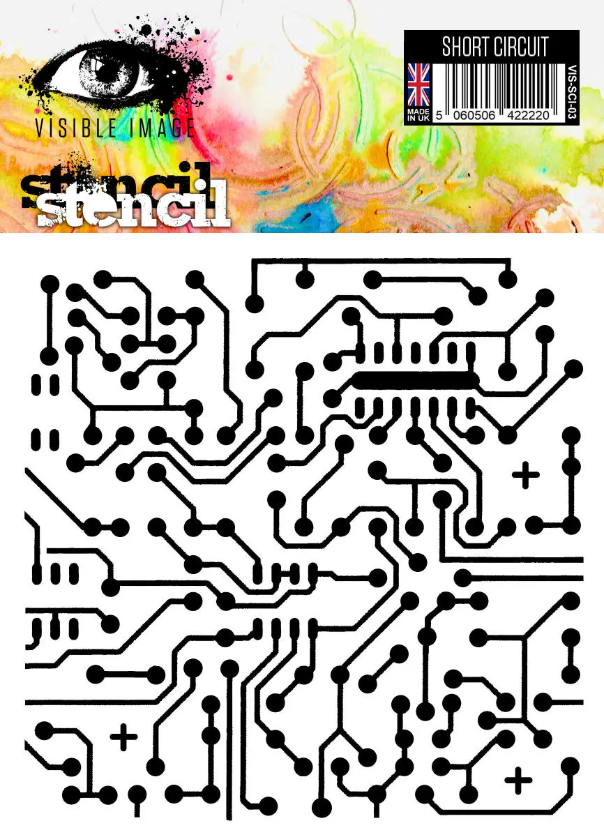 Visible Image Short Circuit Stencil - 6 X 6 1