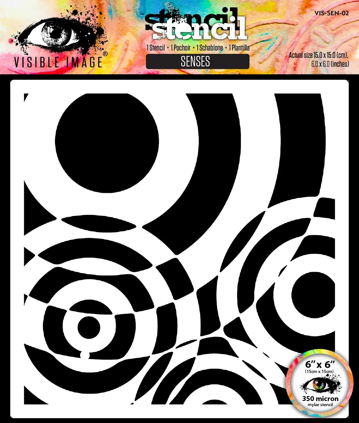 Visible Image Senses 6 In X 6 In Stencil 1