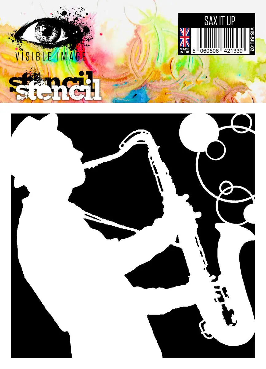 Visible Image Sax It Up Stencil - 6 X 6 1