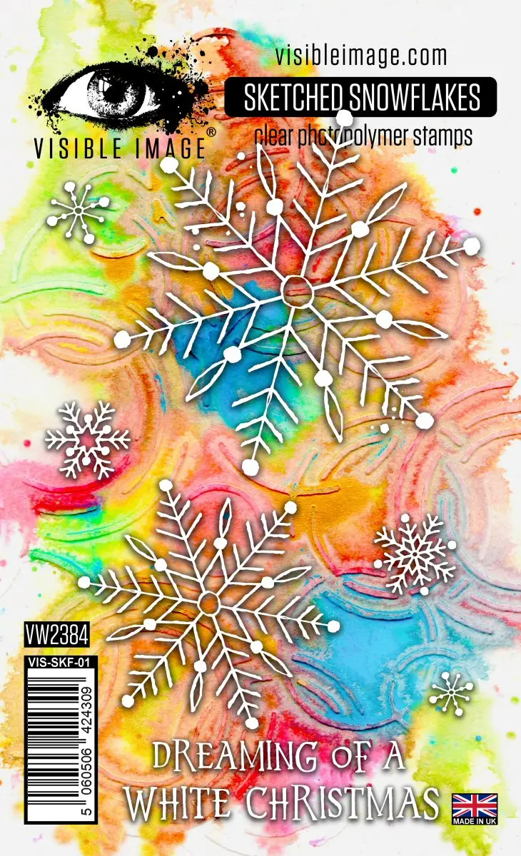 Visible Image Sketched Snowflakes - A6 Stamp Set 1