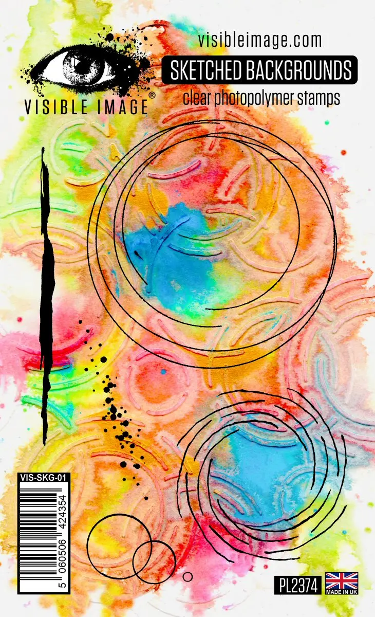 Visible Image Sketched Backgrounds - A6 Stamp Set 1